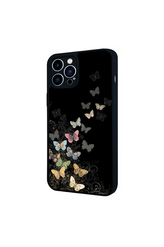 iPhone 12 Pro Max Uyumlu Kelebek Tasarımlı Glossy Premium Kılıf