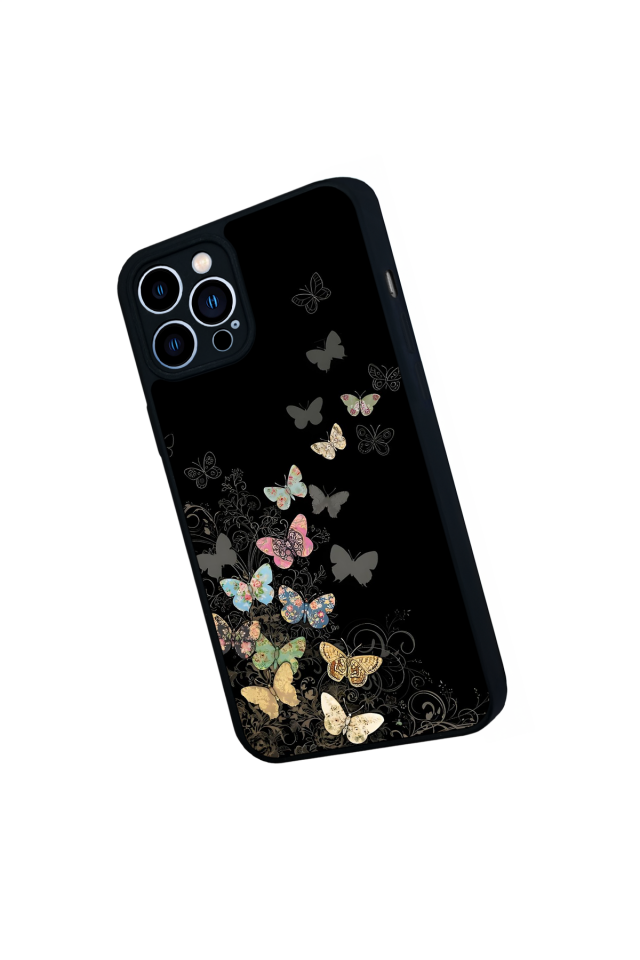 iPhone 12 Pro Max Uyumlu Kelebek Tasarımlı Glossy Premium Kılıf