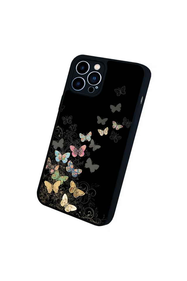 iPhone 12 Pro Max Uyumlu Kelebek Tasarımlı Glossy Premium Kılıf