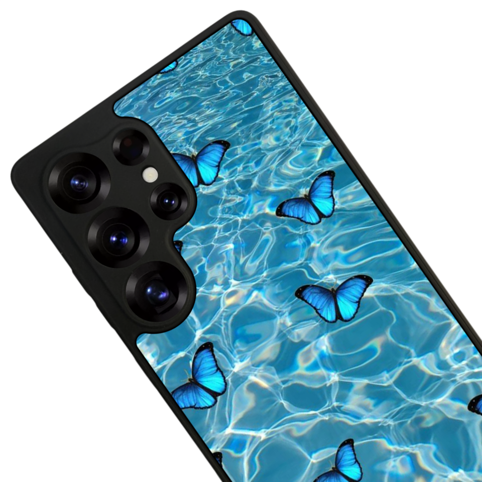 Samsung Galaxy S25 Ultra Uyumlu Kelebek Tasarımlı Glossy Premium Kılıf
