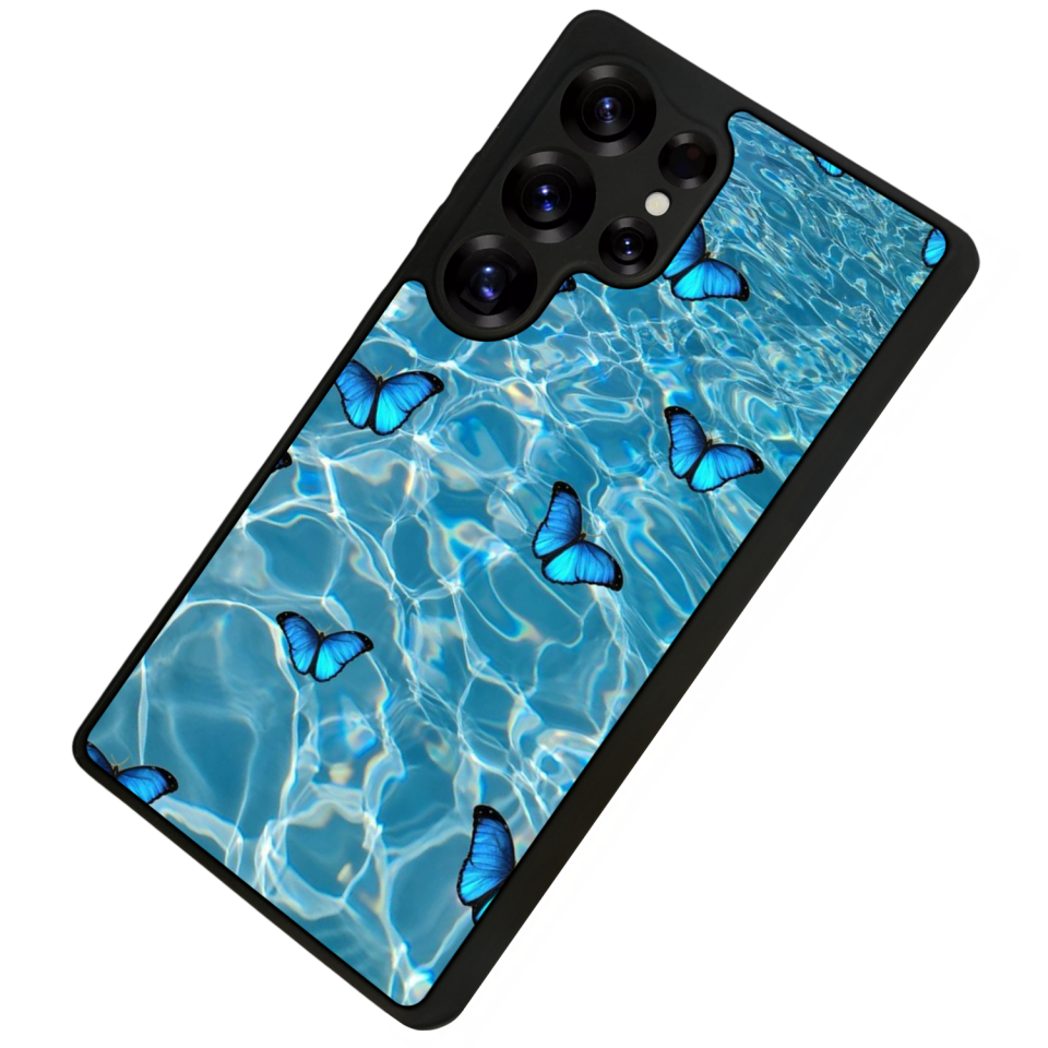 Samsung Galaxy S25 Ultra Uyumlu Kelebek Tasarımlı Glossy Premium Kılıf