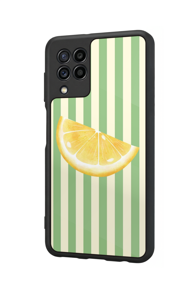 Samsung Galaxy M32 Uyumlu Limon Tasarımlı Glossy Premium Kılıf