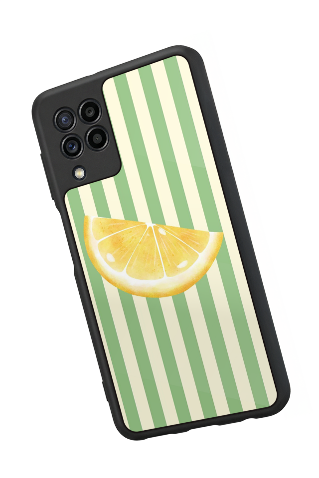 Samsung Galaxy M32 Uyumlu Limon Tasarımlı Glossy Premium Kılıf