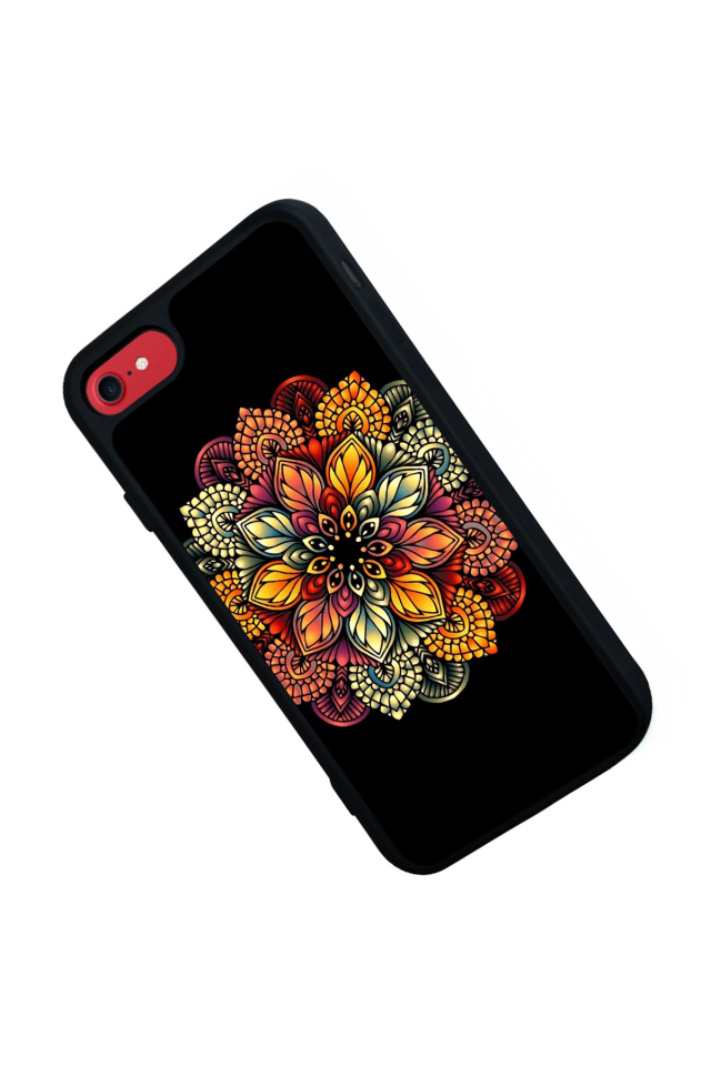 iPhone SE Uyumlu Mandala Tasarımlı Glossy Premium Kılıf