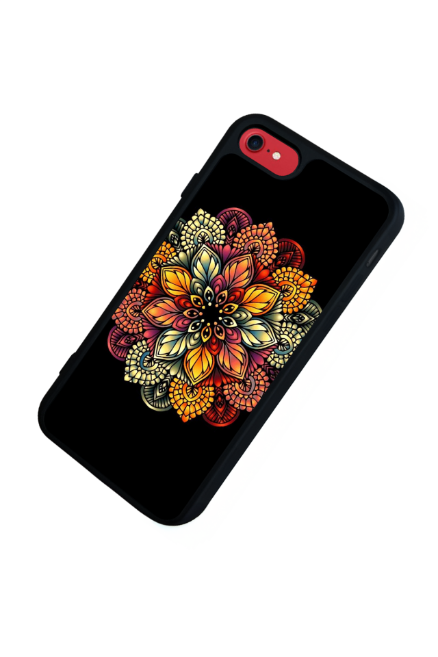 iPhone SE Uyumlu Mandala Tasarımlı Glossy Premium Kılıf