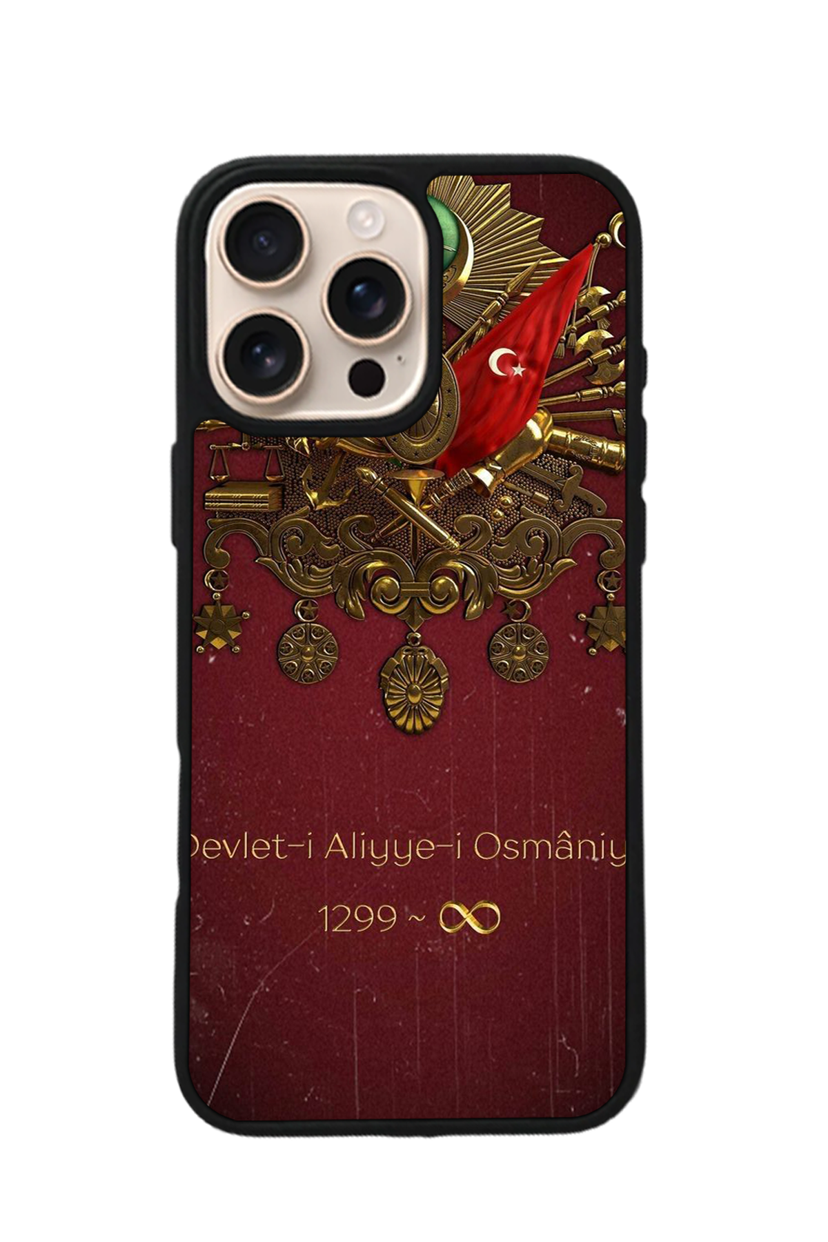iPhone 14 Pro Max Uyumlu OsmanliTugrasi Tasarımlı Glossy Premium Kılıf