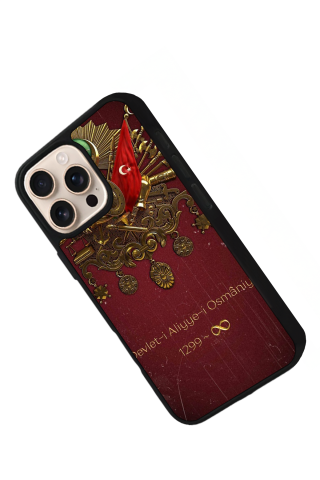 iPhone 14 Pro Max Uyumlu OsmanliTugrasi Tasarımlı Glossy Premium Kılıf