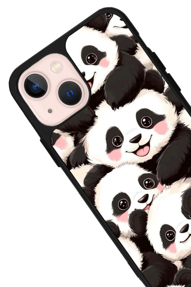 iPhone 14 Plus Uyumlu Panda Tasarımlı Glossy Premium Kılıf