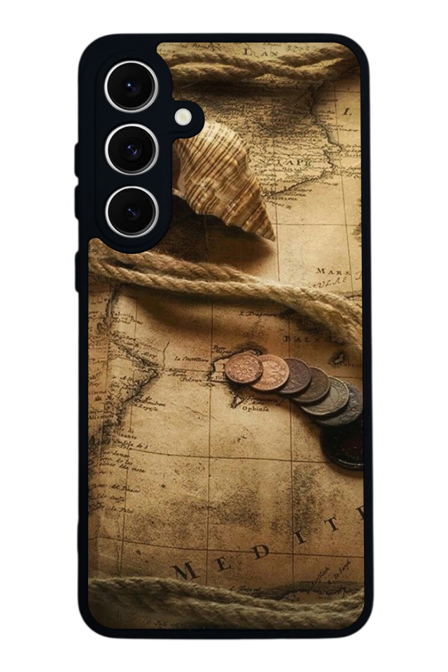 Samsung Galaxy S24 FE Uyumlu Pusula Tasarımlı Glossy Premium Kılıf