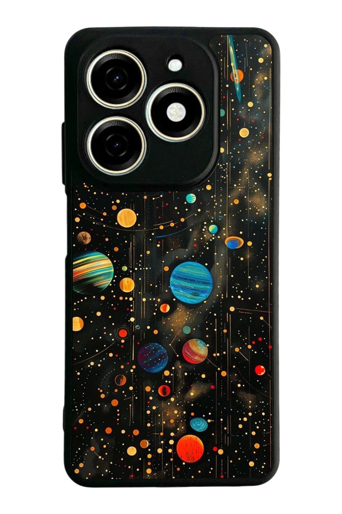 Tecno Spark 20/20C Uyumlu Uzay Tasarımlı Glossy Premium Kılıf