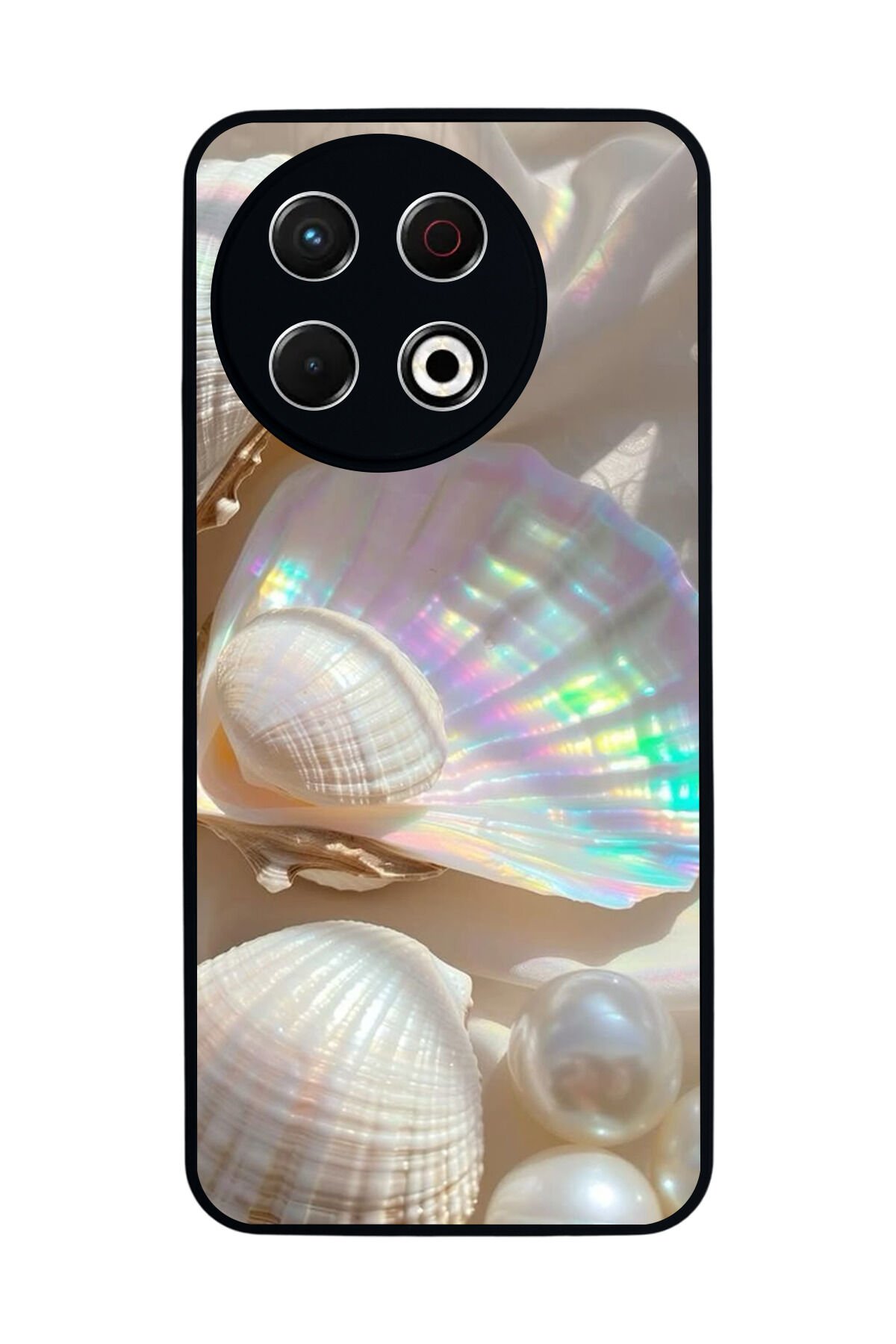 Tecno Spark 30 Pro Uyumlu İnci Tasarımlı Glossy Premium Kılıf