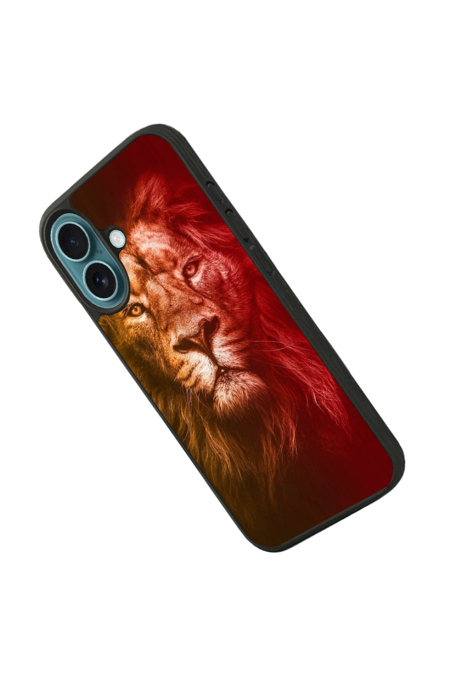 iPhone 16 Uyumlu Aslan Tasarımlı Glossy Premium Kılıf