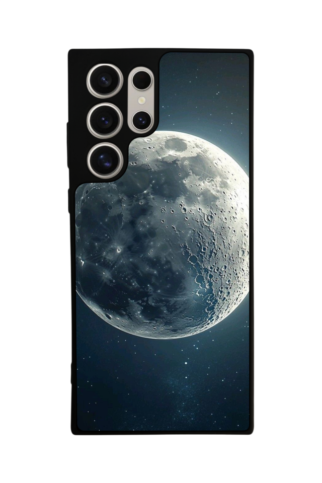 Samsung Galaxy S24 Ultra Uyumlu Ay Tasarımlı Glossy Premium Kılıf