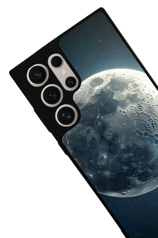 Samsung Galaxy S24 Ultra Uyumlu Ay Tasarımlı Glossy Premium Kılıf