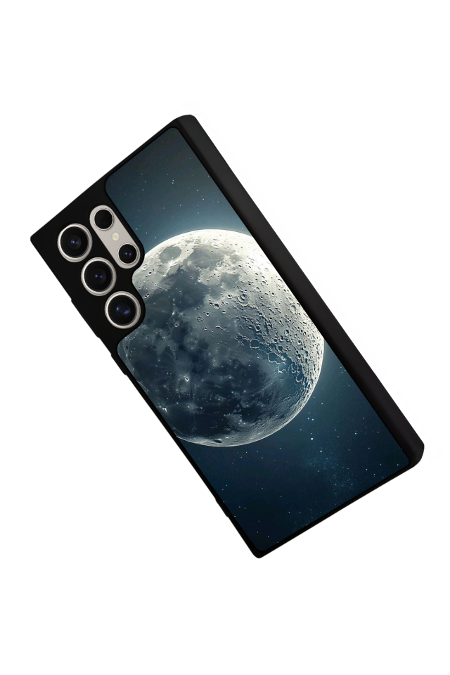 Samsung Galaxy S24 Ultra Uyumlu Ay Tasarımlı Glossy Premium Kılıf