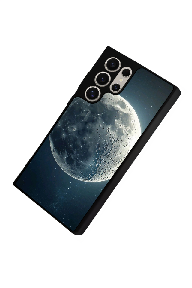 Samsung Galaxy S24 Ultra Uyumlu Ay Tasarımlı Glossy Premium Kılıf