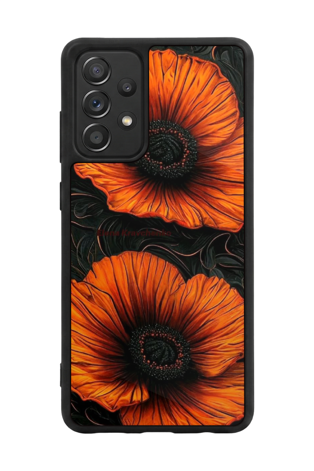 Samsung Galaxy A72 Uyumlu Botanik Tasarımlı Glossy Premium Kılıf