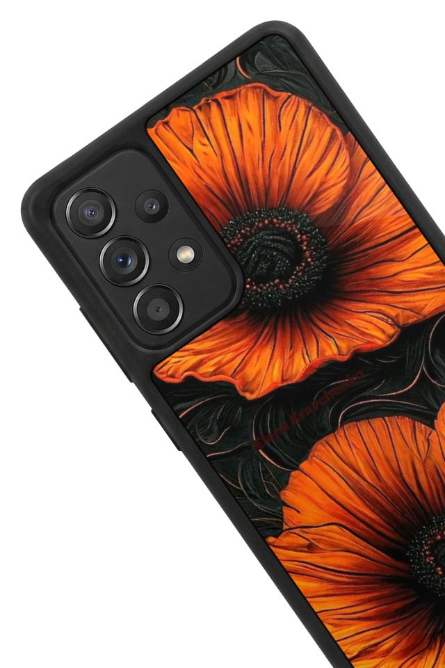 Samsung Galaxy A72 Uyumlu Botanik Tasarımlı Glossy Premium Kılıf
