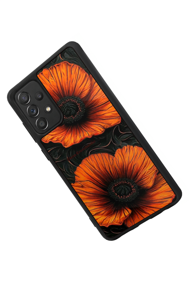 Samsung Galaxy A72 Uyumlu Botanik Tasarımlı Glossy Premium Kılıf