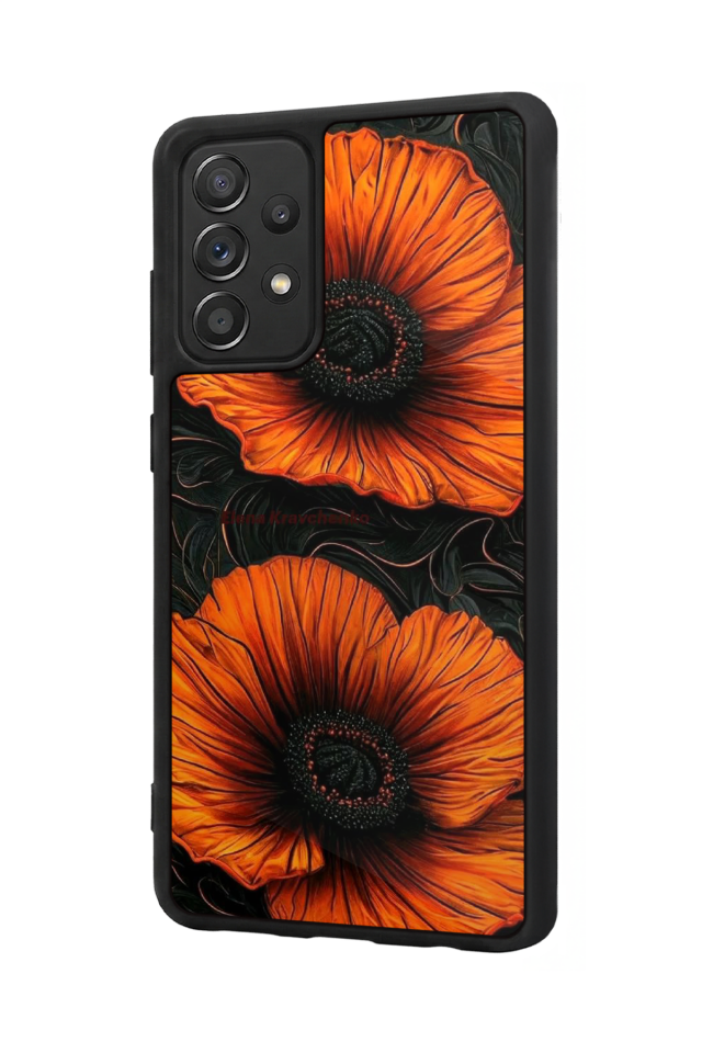 Samsung Galaxy A72 Uyumlu Botanik Tasarımlı Glossy Premium Kılıf