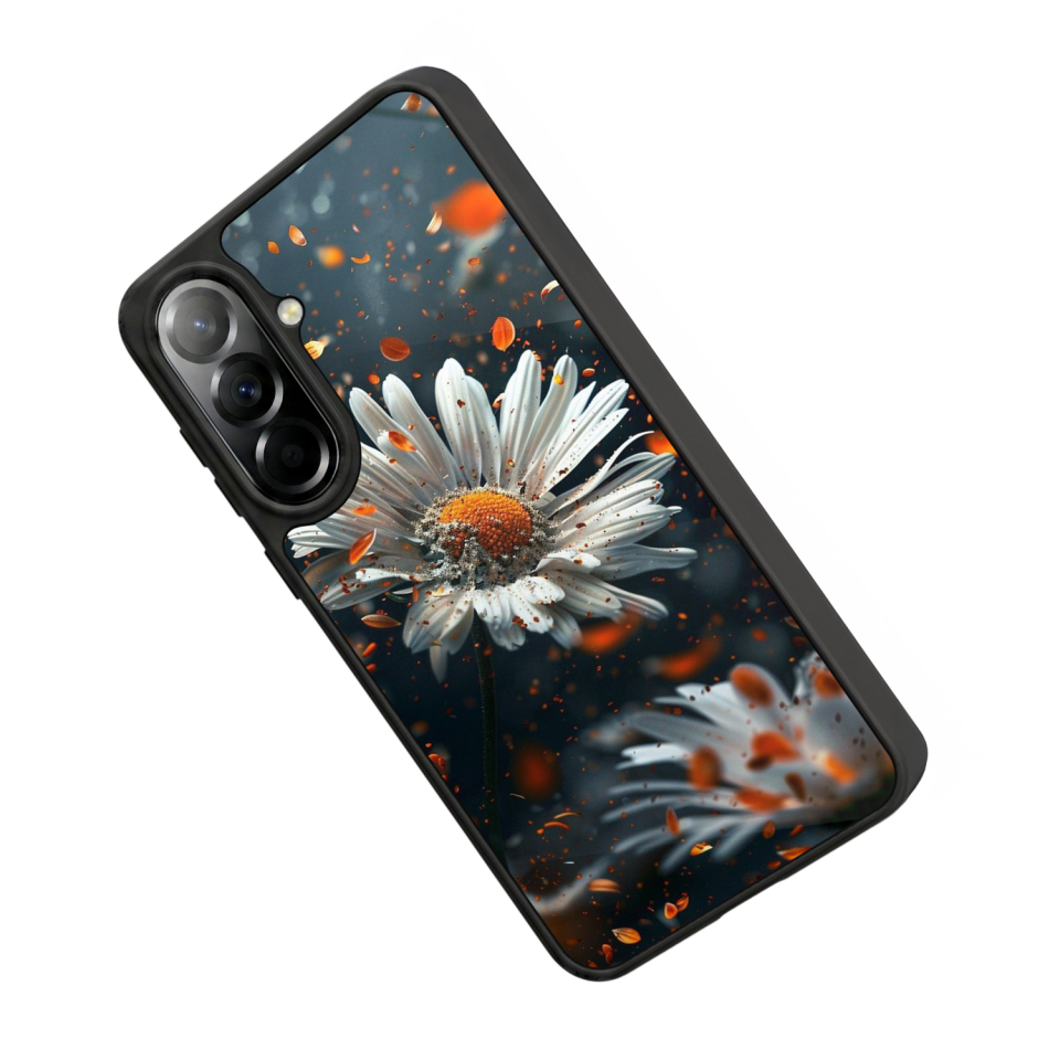 Samsung Galaxy A37 Uyumlu Cicek Tasarımlı Glossy Premium Kılıf