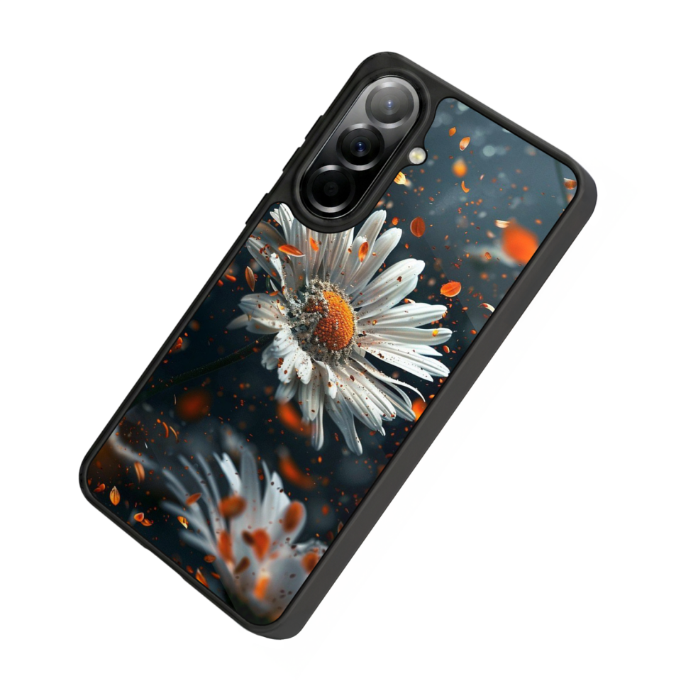 Samsung Galaxy A37 Uyumlu Cicek Tasarımlı Glossy Premium Kılıf
