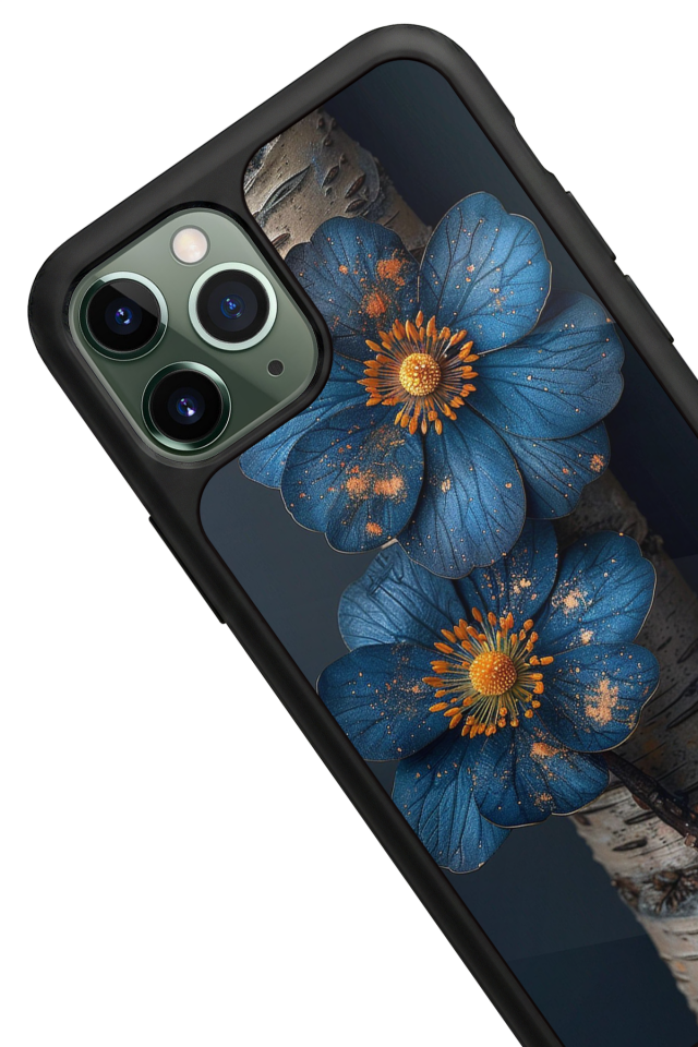 iPhone 11 Pro Max Uyumlu Cicek Tasarımlı Glossy Premium Kılıf