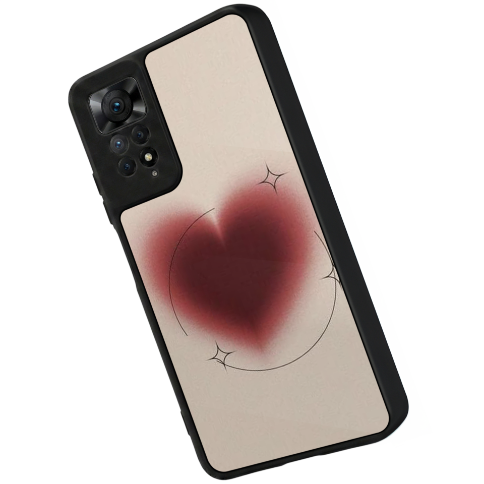 Xiaomi Redmi Note 11 Pro Uyumlu Kalp Love Tasarımlı Glossy Premium Kılıf
