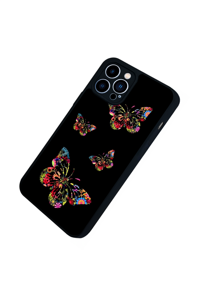 iPhone 12 Pro Max Uyumlu Kelebek Tasarımlı Glossy Premium Kılıf