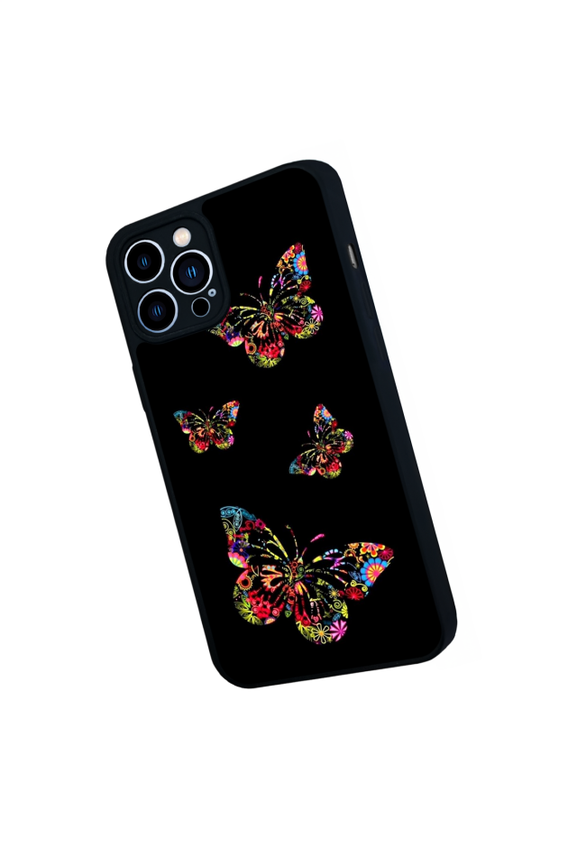 iPhone 12 Pro Max Uyumlu Kelebek Tasarımlı Glossy Premium Kılıf