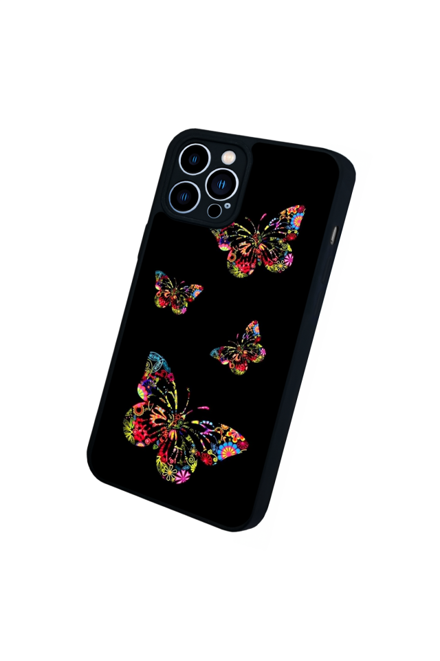 iPhone 12 Pro Max Uyumlu Kelebek Tasarımlı Glossy Premium Kılıf