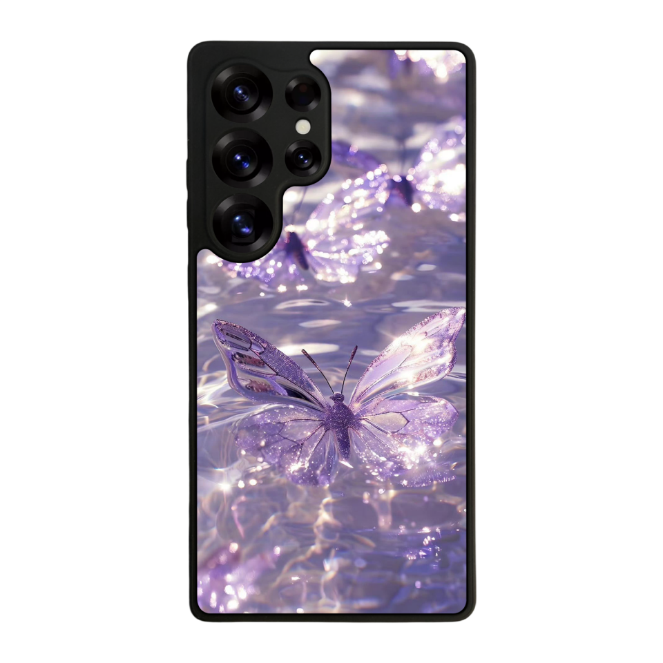 Samsung Galaxy S25 Ultra Uyumlu Kelebek Tasarımlı Glossy Premium Kılıf