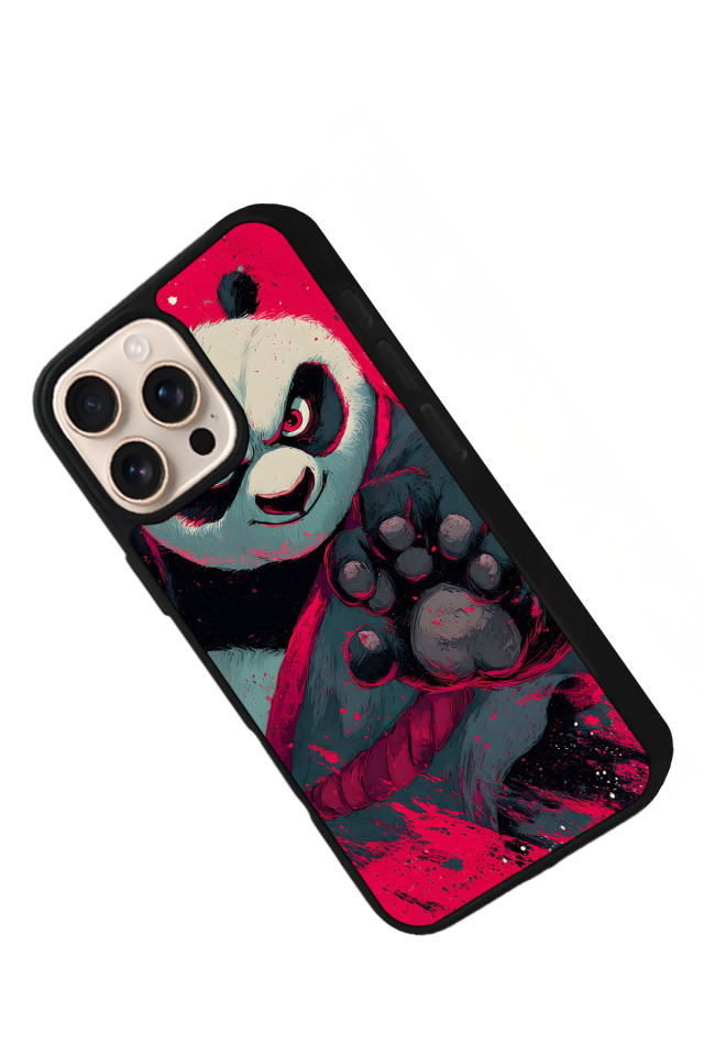 iPhone 14 Pro Max Uyumlu Kung Fu Panda Tasarımlı Glossy Premium Kılıf