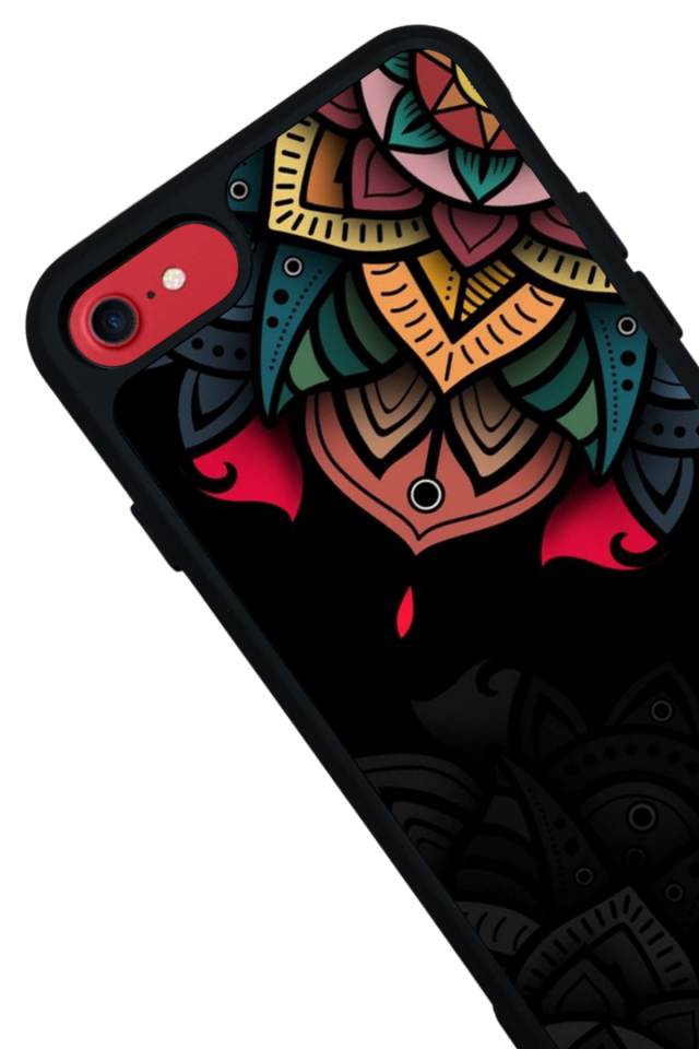 iPhone SE Uyumlu Mandala Tasarımlı Glossy Premium Kılıf