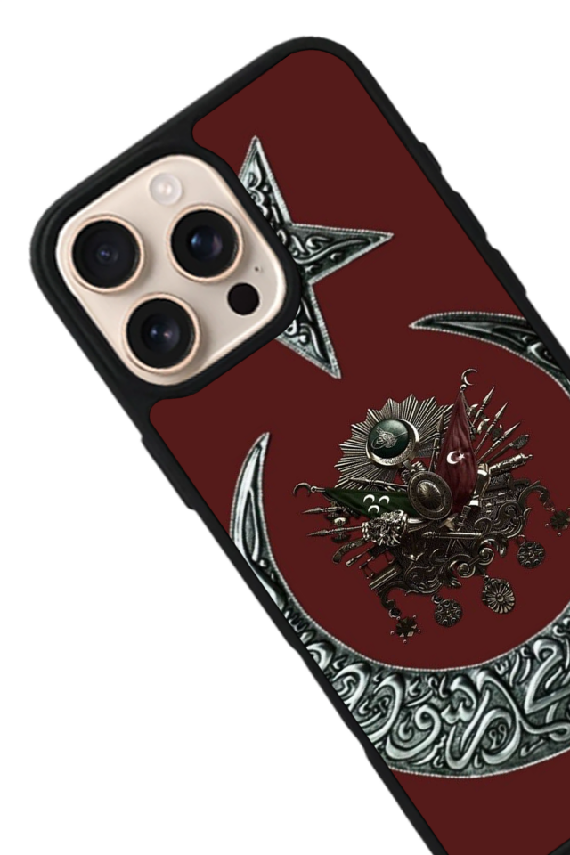 iPhone 14 Pro Max Uyumlu OsmanliTugrasi Tasarımlı Glossy Premium Kılıf