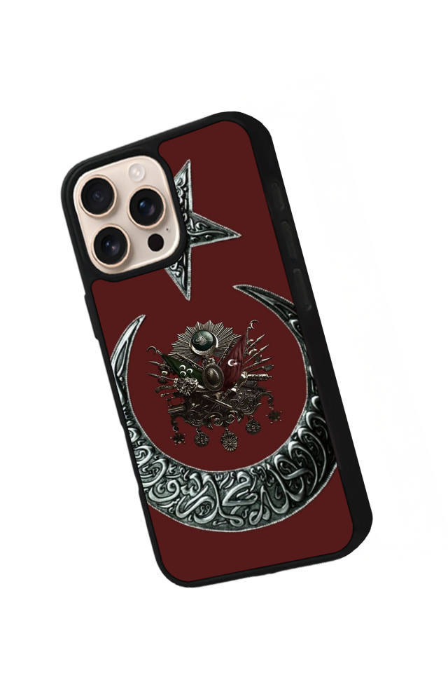 iPhone 14 Pro Max Uyumlu OsmanliTugrasi Tasarımlı Glossy Premium Kılıf