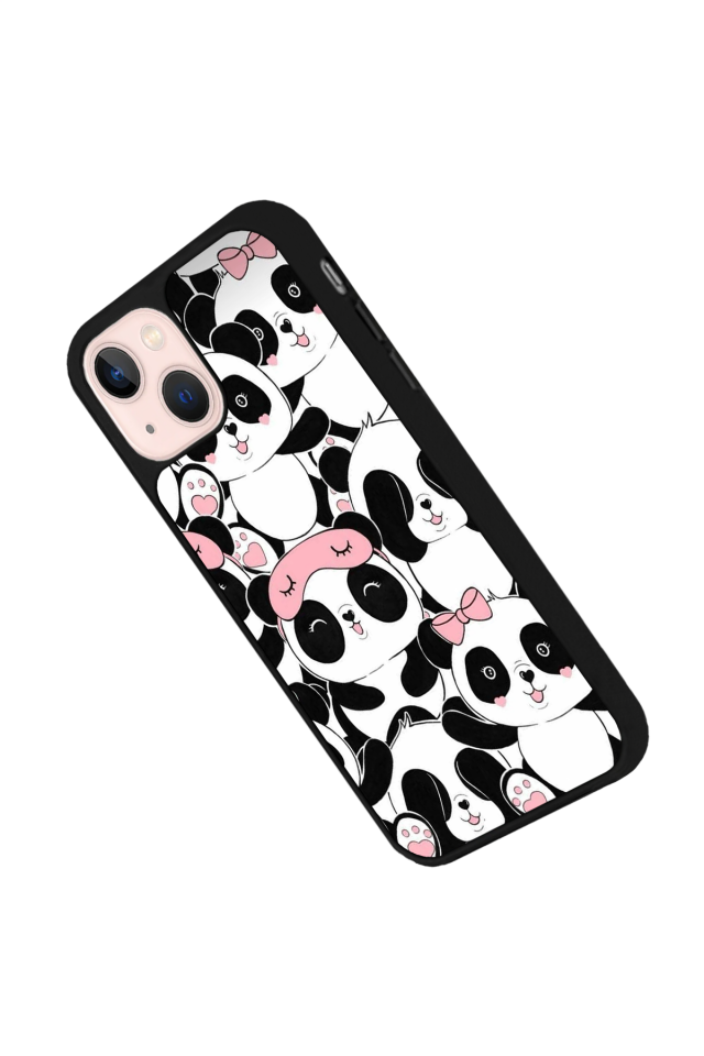 iPhone 14 Plus Uyumlu Panda Tasarımlı Glossy Premium Kılıf