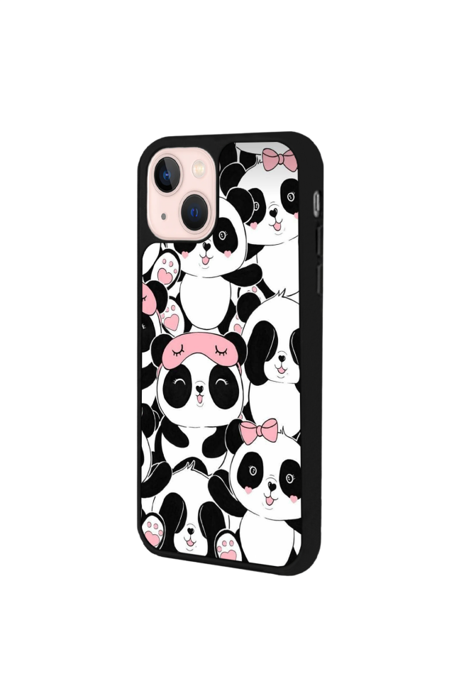 iPhone 14 Plus Uyumlu Panda Tasarımlı Glossy Premium Kılıf