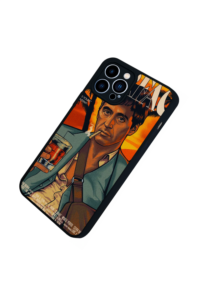 iPhone 13 Pro Max Uyumlu Scarface Tasarımlı Glossy Premium Kılıf