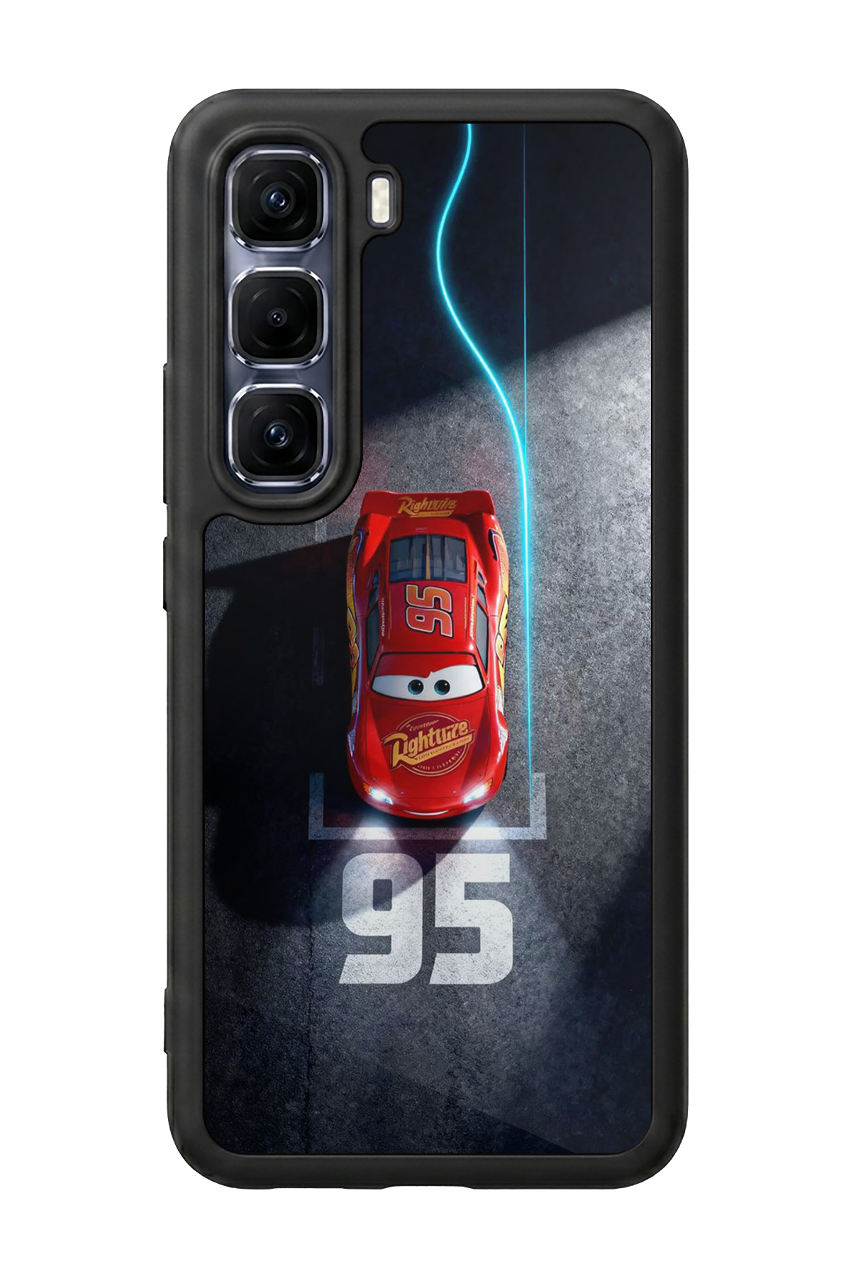 Infinix Hot 60 Pro Plus Uyumlu Şimsek McQueen Tasarımlı Glossy Premium Kılıf