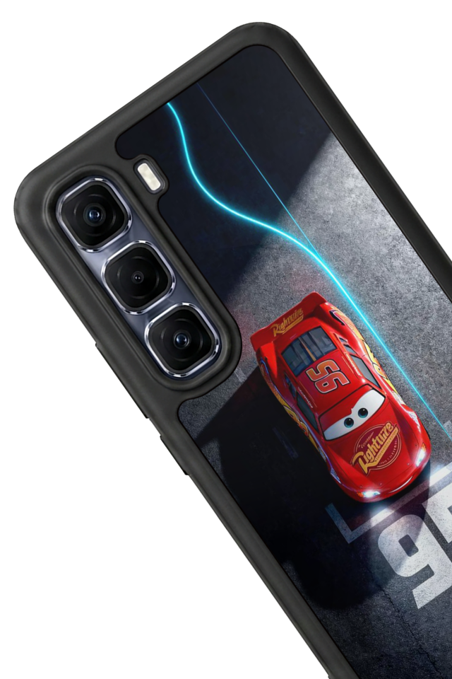 Infinix Hot 60 Pro Plus Uyumlu Şimsek McQueen Tasarımlı Glossy Premium Kılıf