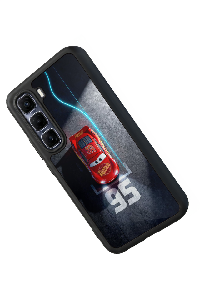Infinix Hot 60 Pro Plus Uyumlu Şimsek McQueen Tasarımlı Glossy Premium Kılıf