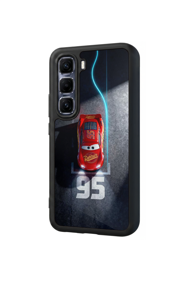 Infinix Hot 60 Pro Plus Uyumlu Şimsek McQueen Tasarımlı Glossy Premium Kılıf
