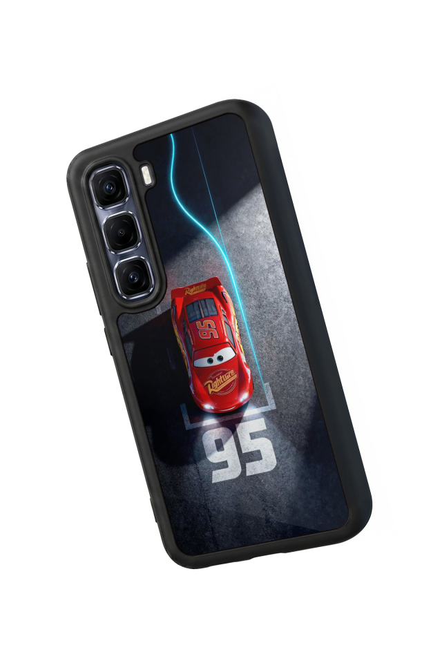 Infinix Hot 60 Pro Plus Uyumlu Şimsek McQueen Tasarımlı Glossy Premium Kılıf