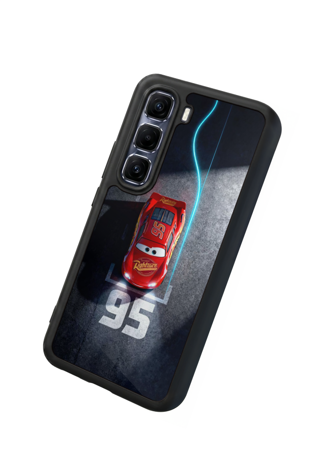 Infinix Hot 60 Pro Plus Uyumlu Şimsek McQueen Tasarımlı Glossy Premium Kılıf