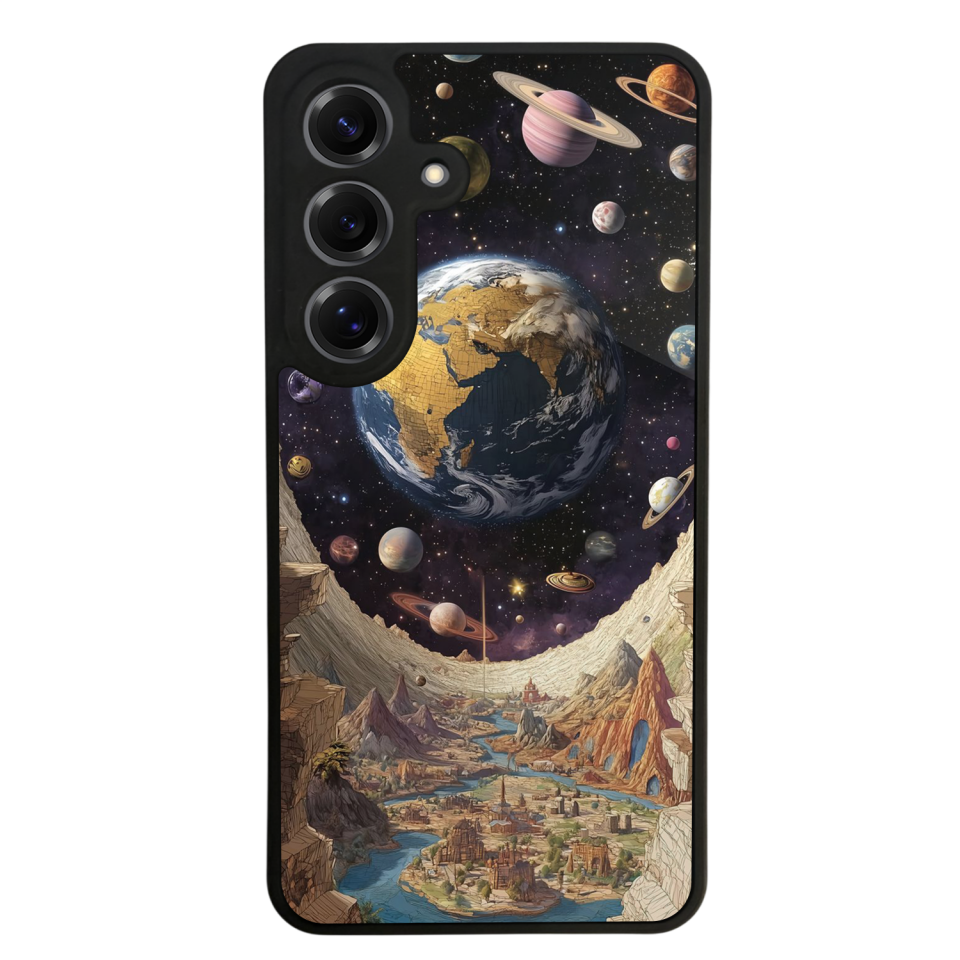 Samsung Galaxy S25 Uyumlu Uzay Tasarımlı Glossy Premium Kılıf