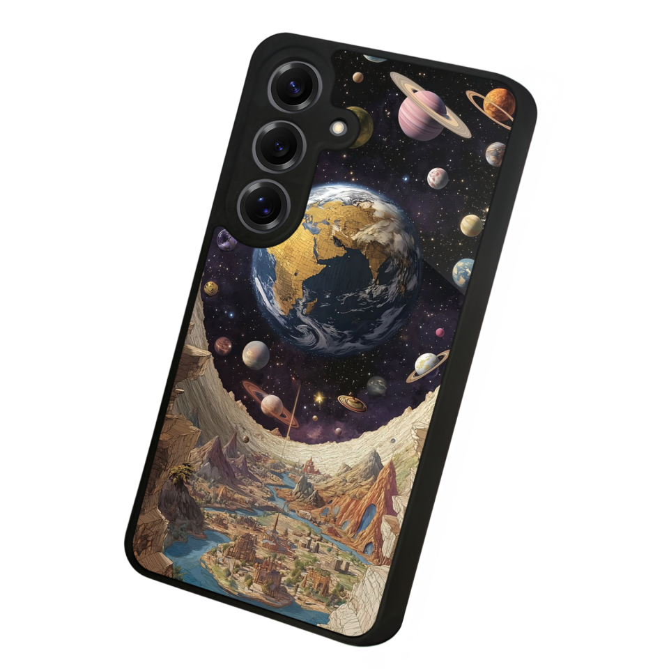 Samsung Galaxy S25 Uyumlu Uzay Tasarımlı Glossy Premium Kılıf