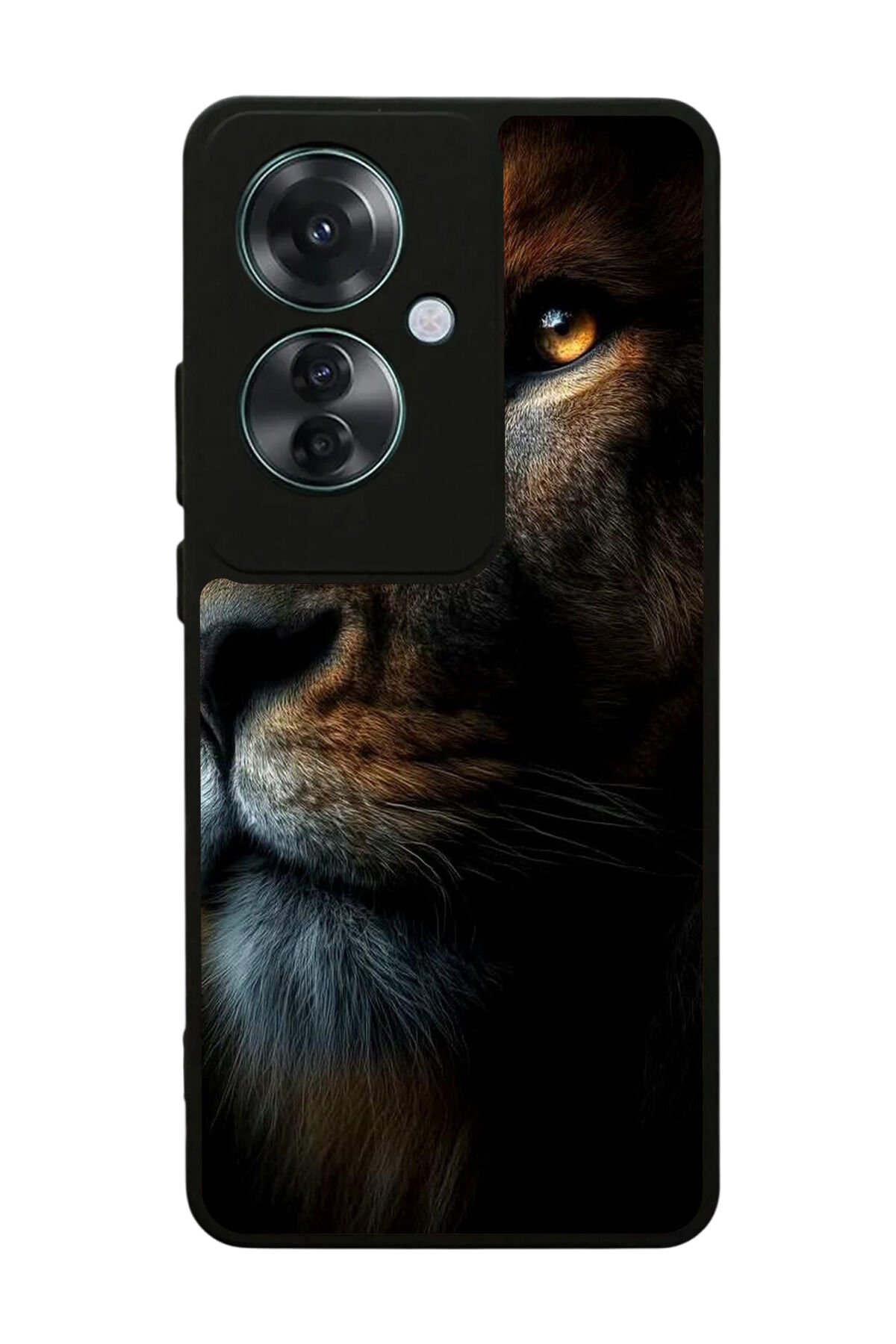 Oppo Reno 11F Uyumlu Aslan Tasarımlı Glossy Premium Kılıf