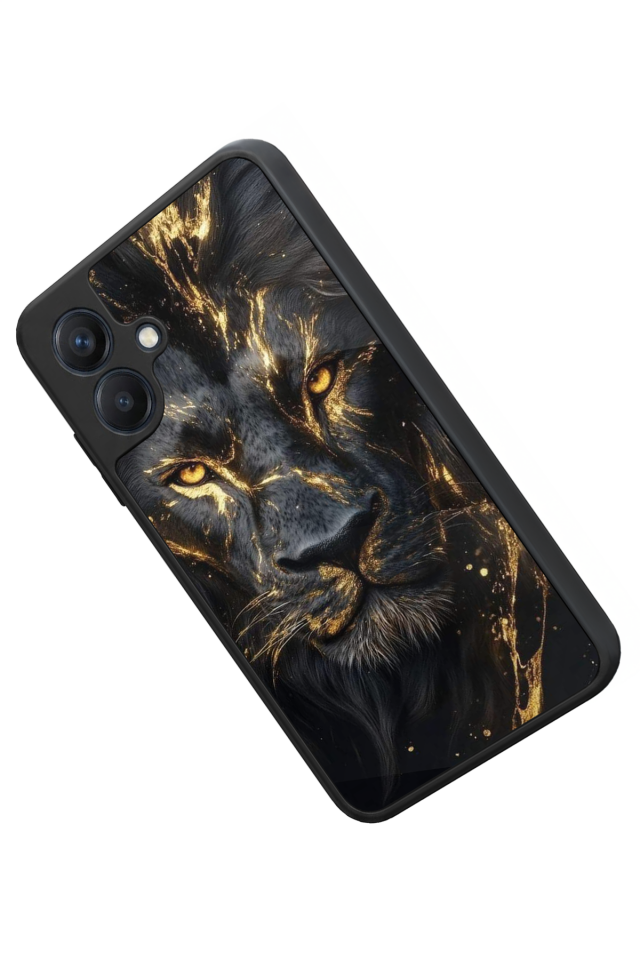 Samsung Galaxy A07 Uyumlu Aslan Tasarımlı Glossy Premium Kılıf