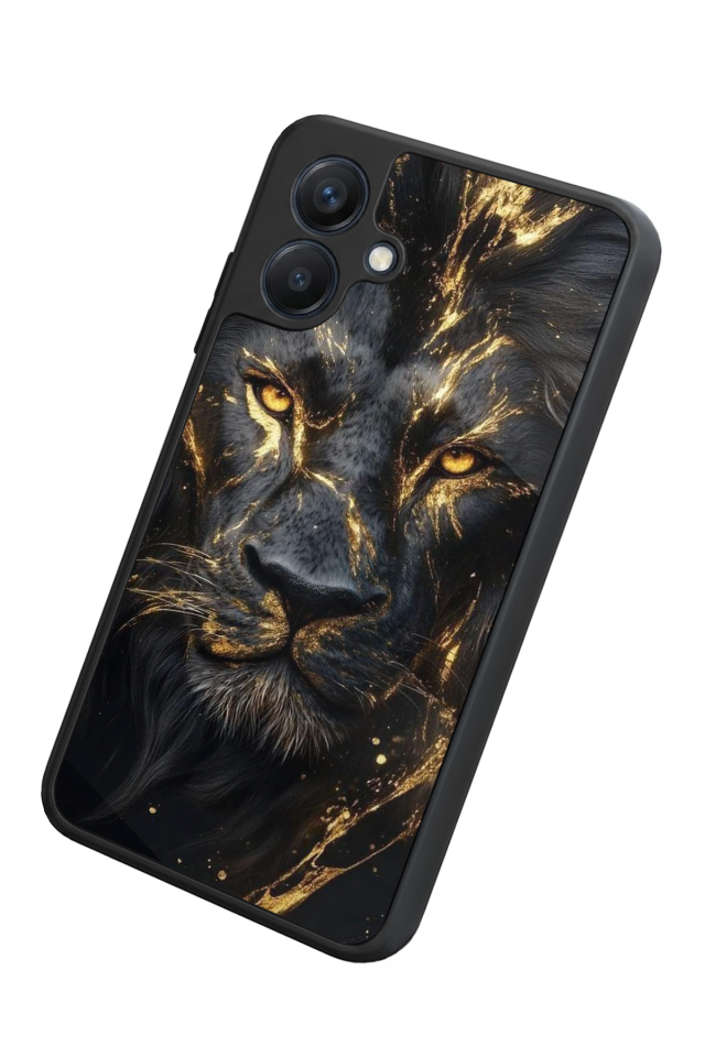 Samsung Galaxy A07 Uyumlu Aslan Tasarımlı Glossy Premium Kılıf